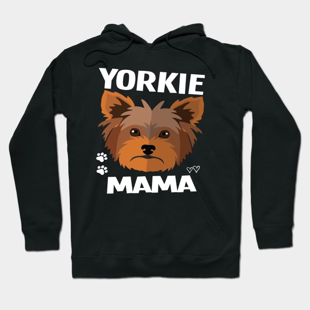 Yorkie Mama: Yorkshire terrier Dog gift Hoodie by ARBEEN Art